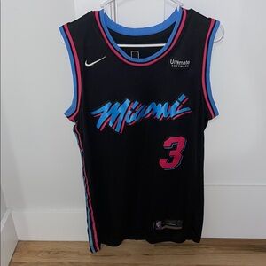 Nike Black and Pink Basketball Jersey
